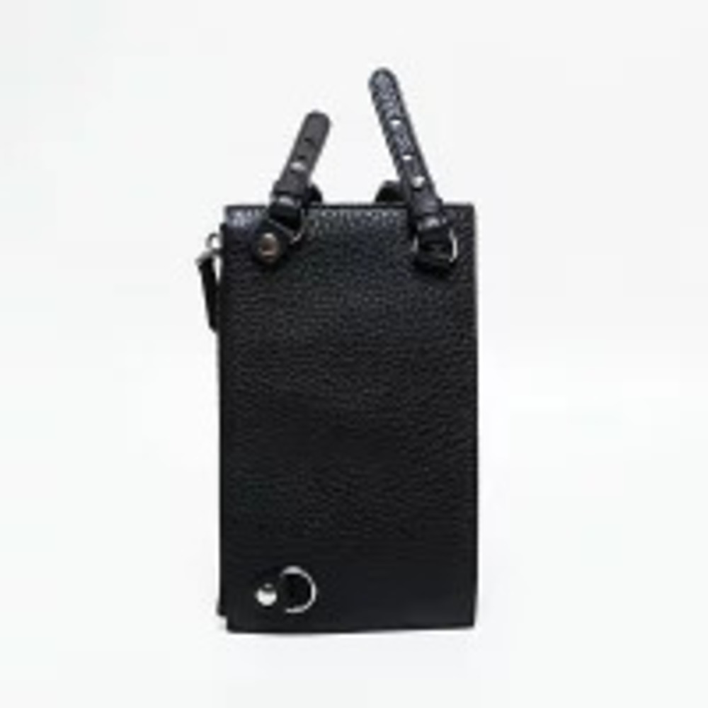 Fendi Leather Mamma Bucket Phone Case Shoulder Bag Black